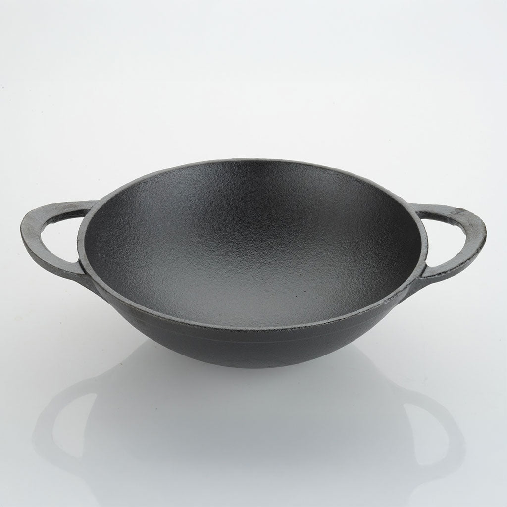 Cast Iron Kadai Curve Handle Big