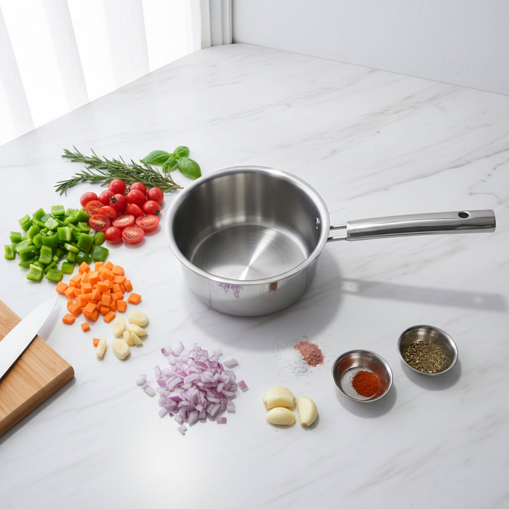 Triply Sauce Pan With Casting Handle 18cm