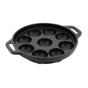 Cast Iron Paniyaram 9 Pit Round