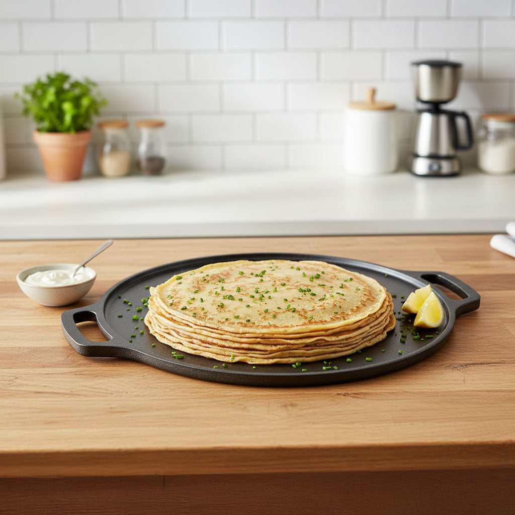 Cast Iron Dosa Tawa 2in1