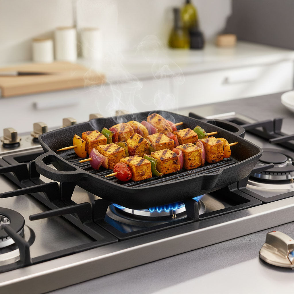 Cast Iron Grill Pan 26cm