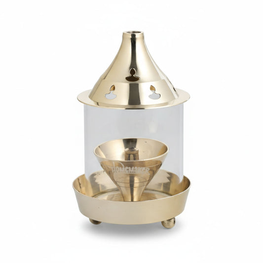 Sanatan Brass Diya With Cover Large