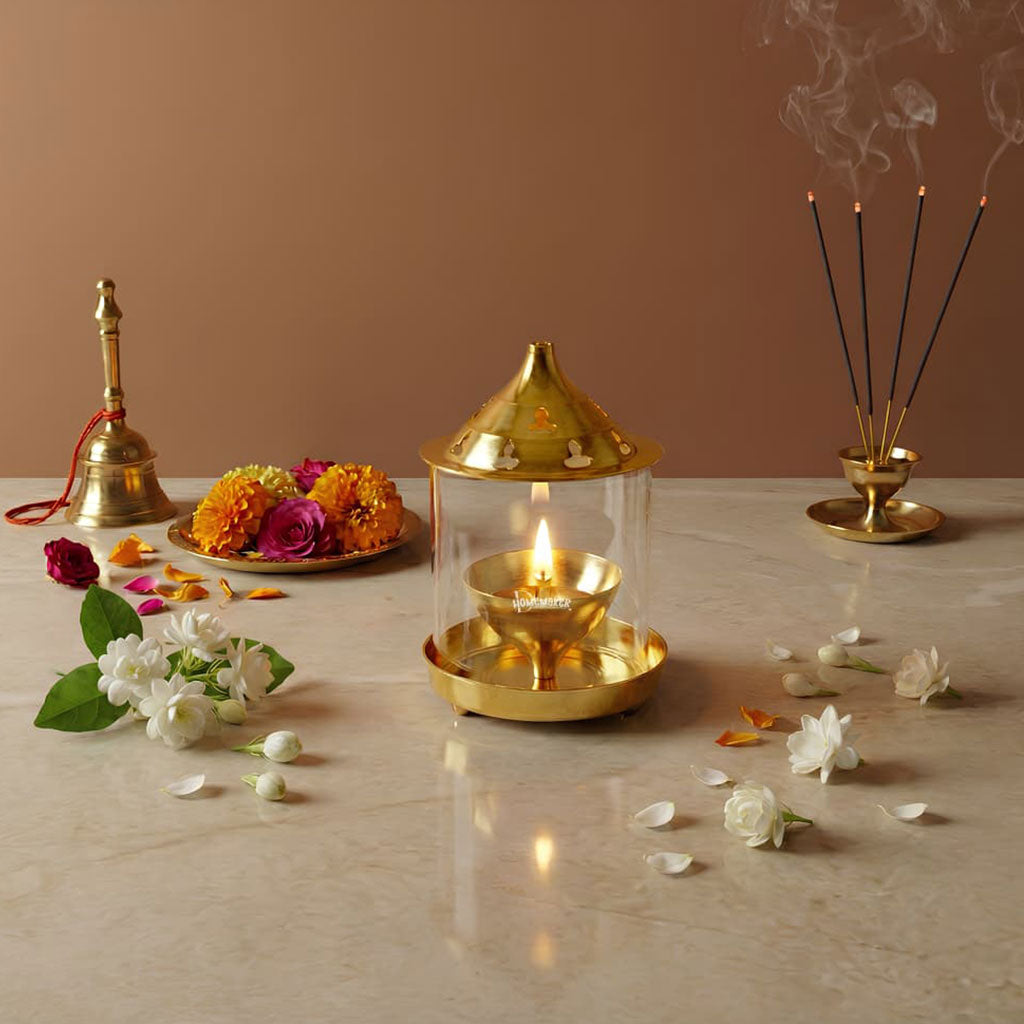 Sanatan Brass Diya Without Cover Large